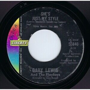 Gary Lewis & Playboys 45 She's Just My Style / I Won't Make That Mistake Again